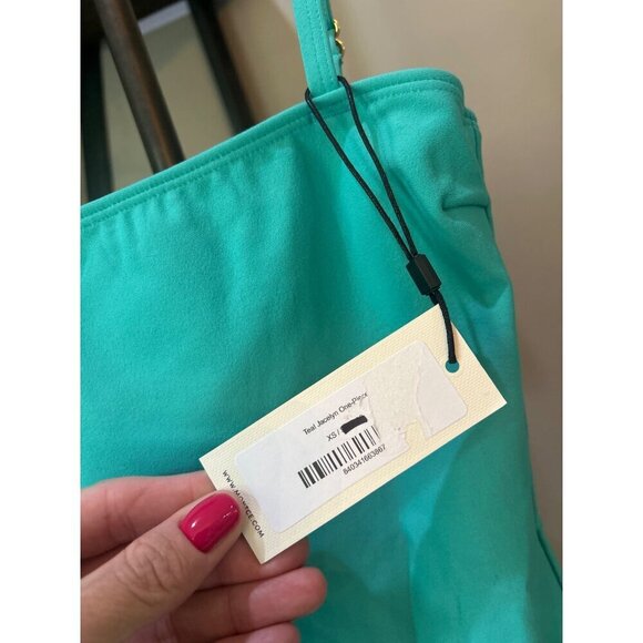 Montce Jacelyn One Piece Swimsuit Teal Womens Size XS - Picture 9 of 9